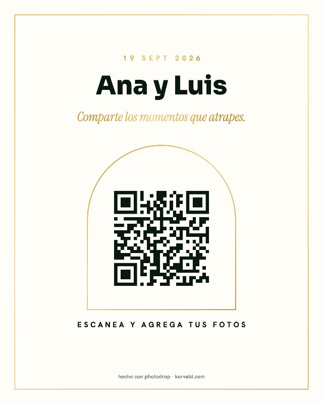 Bienvenida de muestra para boda en el estilo Clásico